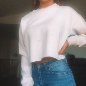 light pink sweatshirt